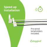 Tubes LED à fil direct de 2 pieds, 120-277 VCA