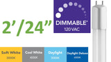 Coude en U, T8/T12, kit de conversion de luminaire LED à fil direct (2 pi)