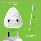 Tubos LED de cable directo regulables de 4 pies (paquete de 12 A GRANEL) (liquidación)
