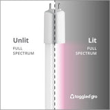 Tubo LED T8/T12 de espectro completo conmutado (4 pies; paquete de 2)